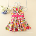 Blumen Blumen Muster Kleinkinder Kleider 2016 Neue Ankunft Mode-Design Mädchen Kleid Sommer Baby Mädchen Kleid Großhandel